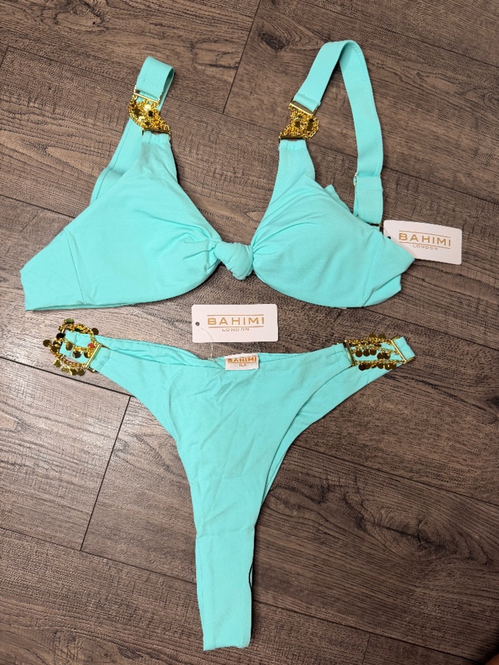 Bahimi London two-piece swimsuit Aqua Women’s Large